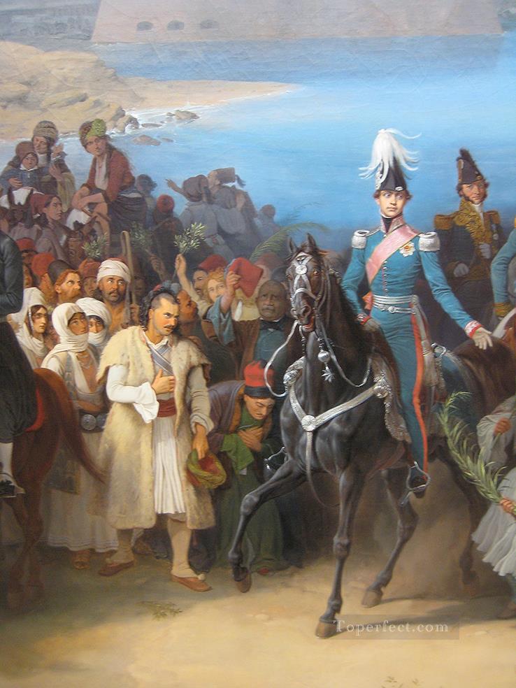 Einzug Konig Ottos von Griechenland in Nauplia center Peter von Hess historic war Oil Paintings